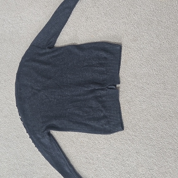 Cinq A Sept Embellished Studded Gray Cardigan Sweater Estimated M/L - Picture 11 of 12